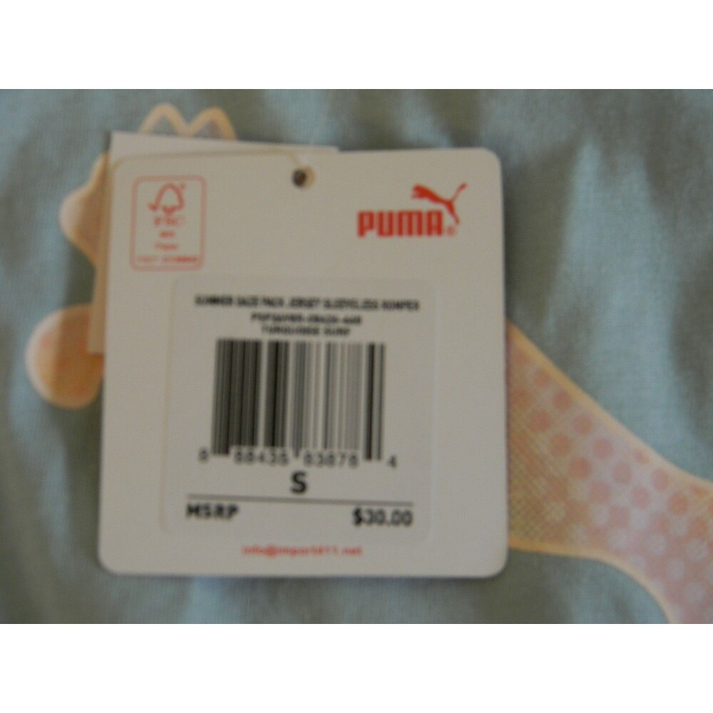 Puma Romper Gils Pastel Pink Turquoise Surf Sleeveless Size 6X NWT - Picture 6 of 6